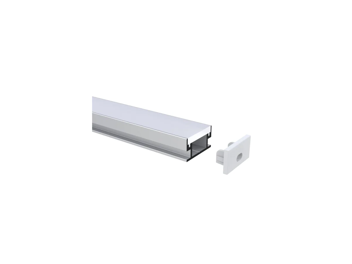 In-Floor Aluminum LED Channel 19.5 × 10.7 mm — 6.56 ft (2 m)