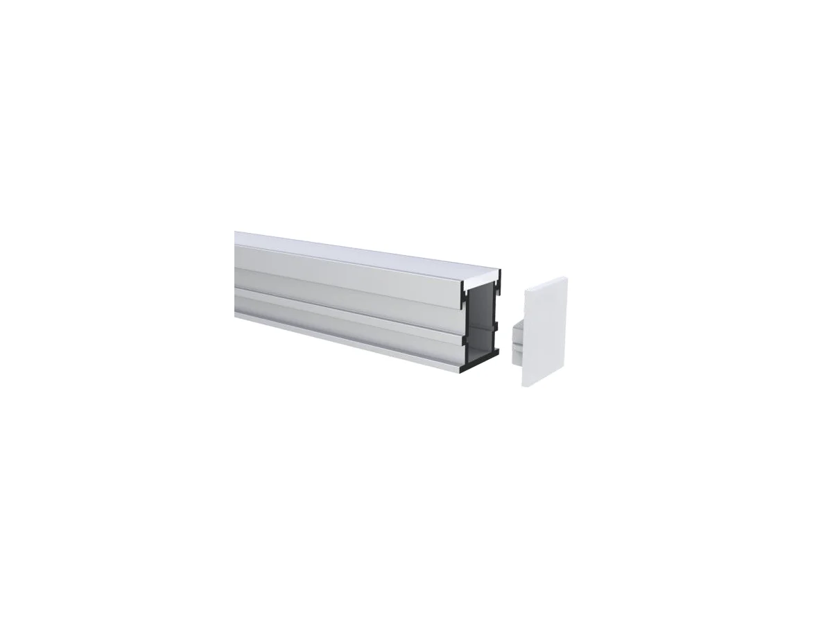 In-Floor Aluminum LED Channel 21 × 26.1 mm — 6.56 ft (2 m)