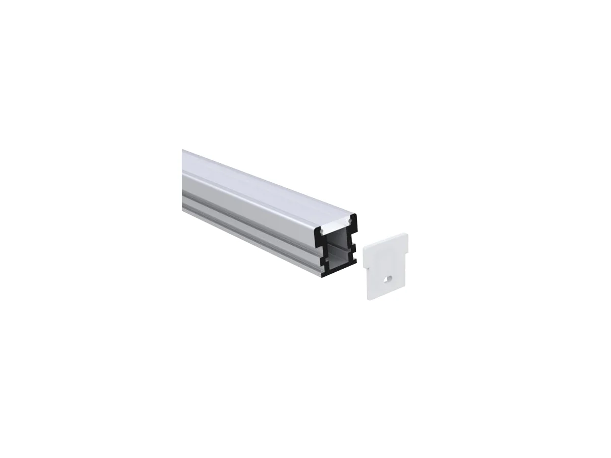 In-Floor Aluminum LED Channel 26 × 26 mm — 6.56 ft (2 m)