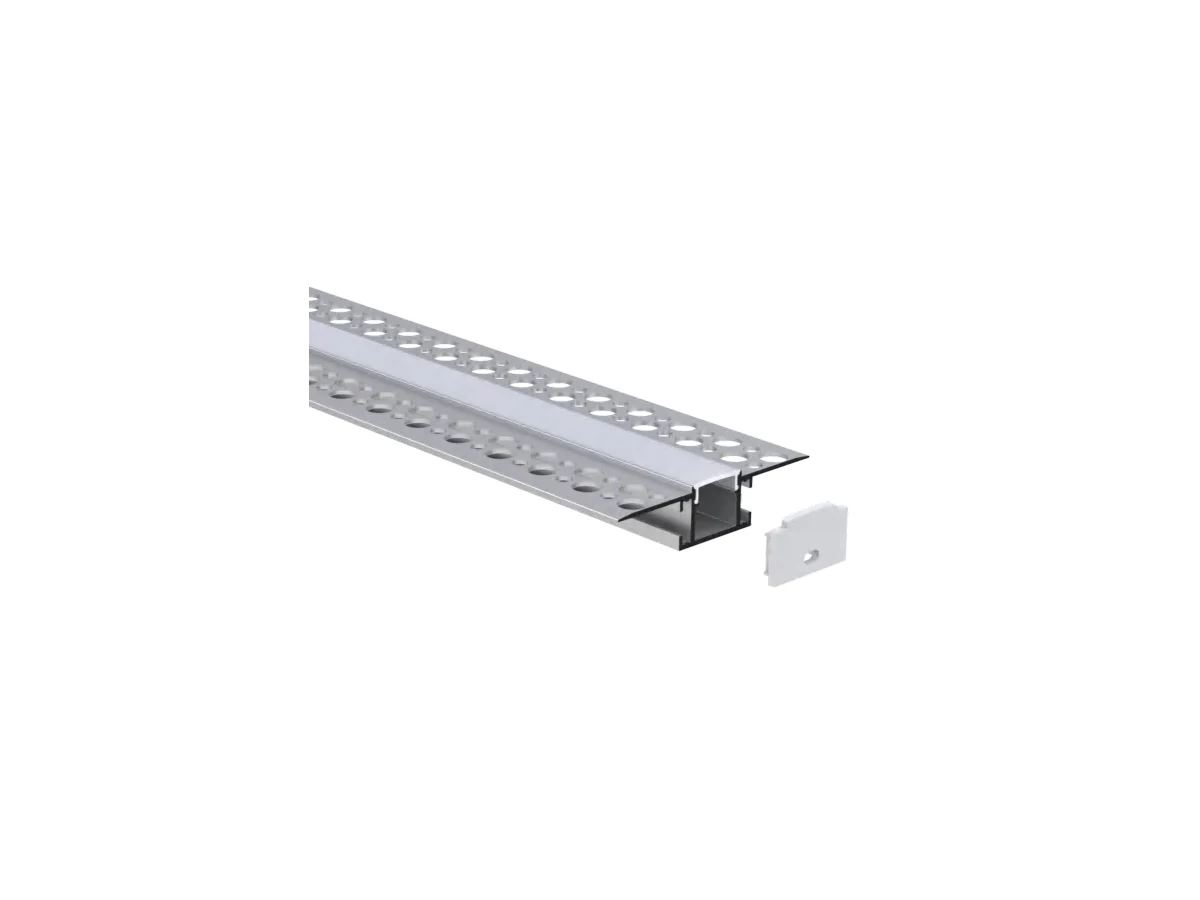 Plaster-In Aluminum LED Channel 24.3 × 14.9 mm — 6.56 ft (2 m)