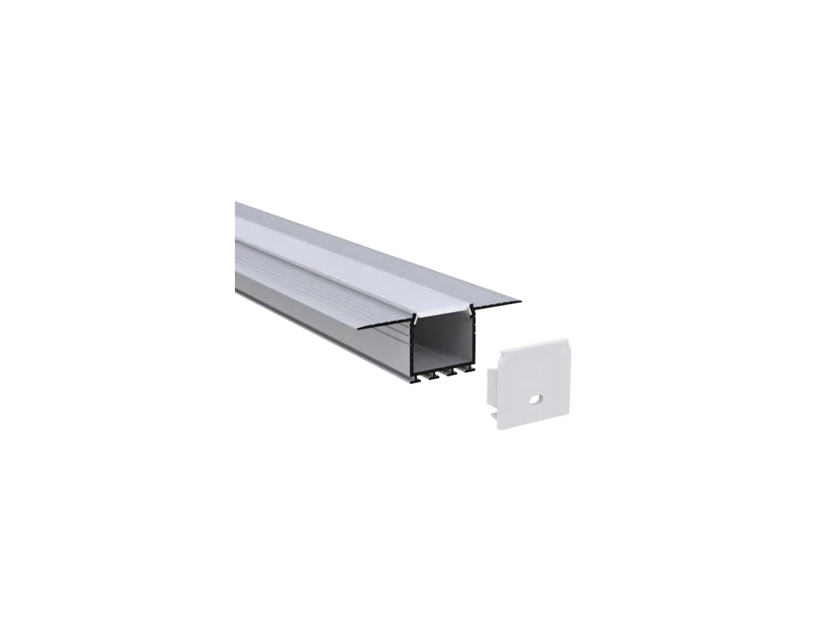 Plaster-In Aluminum LED Channel 26.8 × 17.5 mm — 6.56 ft (2 m)