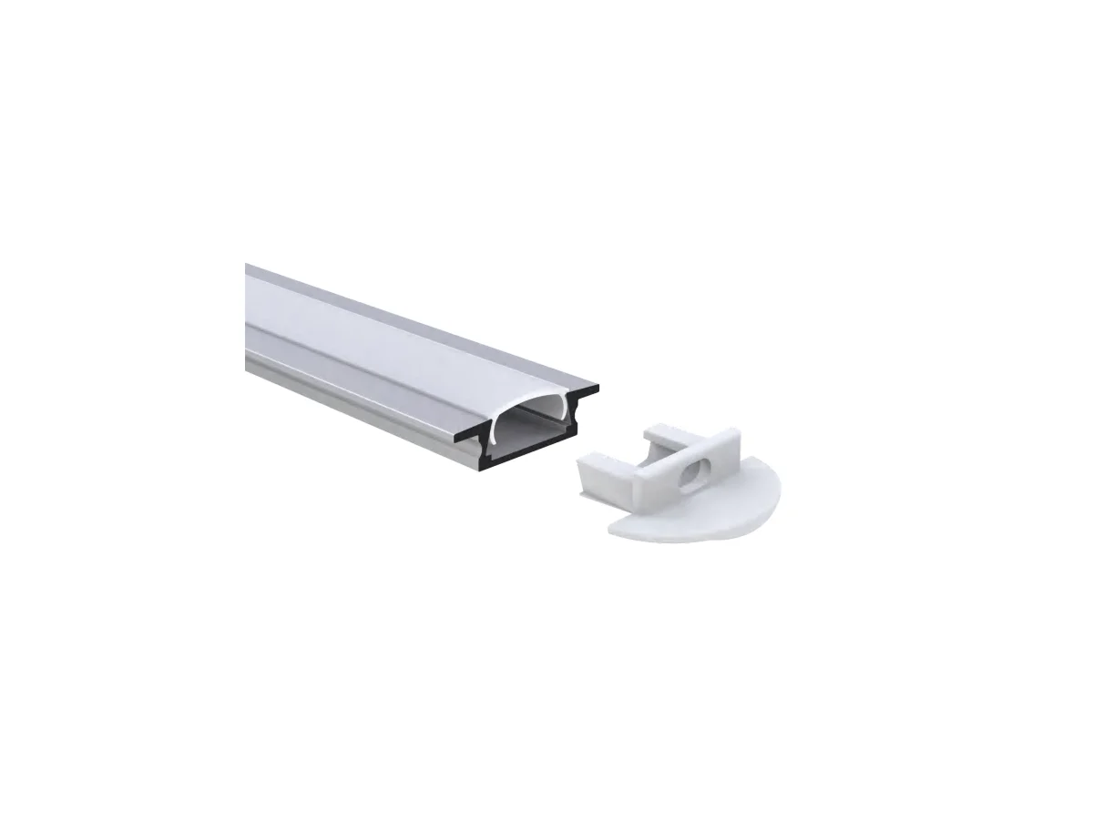 Recessed Aluminum LED Channel 15.3 × 6.7 mm — 6.56 ft (2 m)
