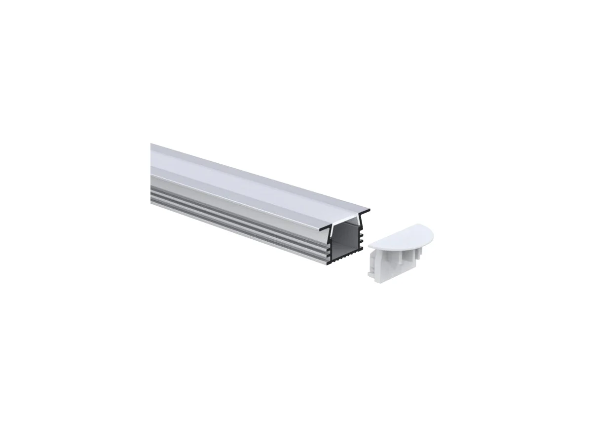 Recessed Aluminum LED Channel 16 × 12 mm — 6.56 ft (2 m)