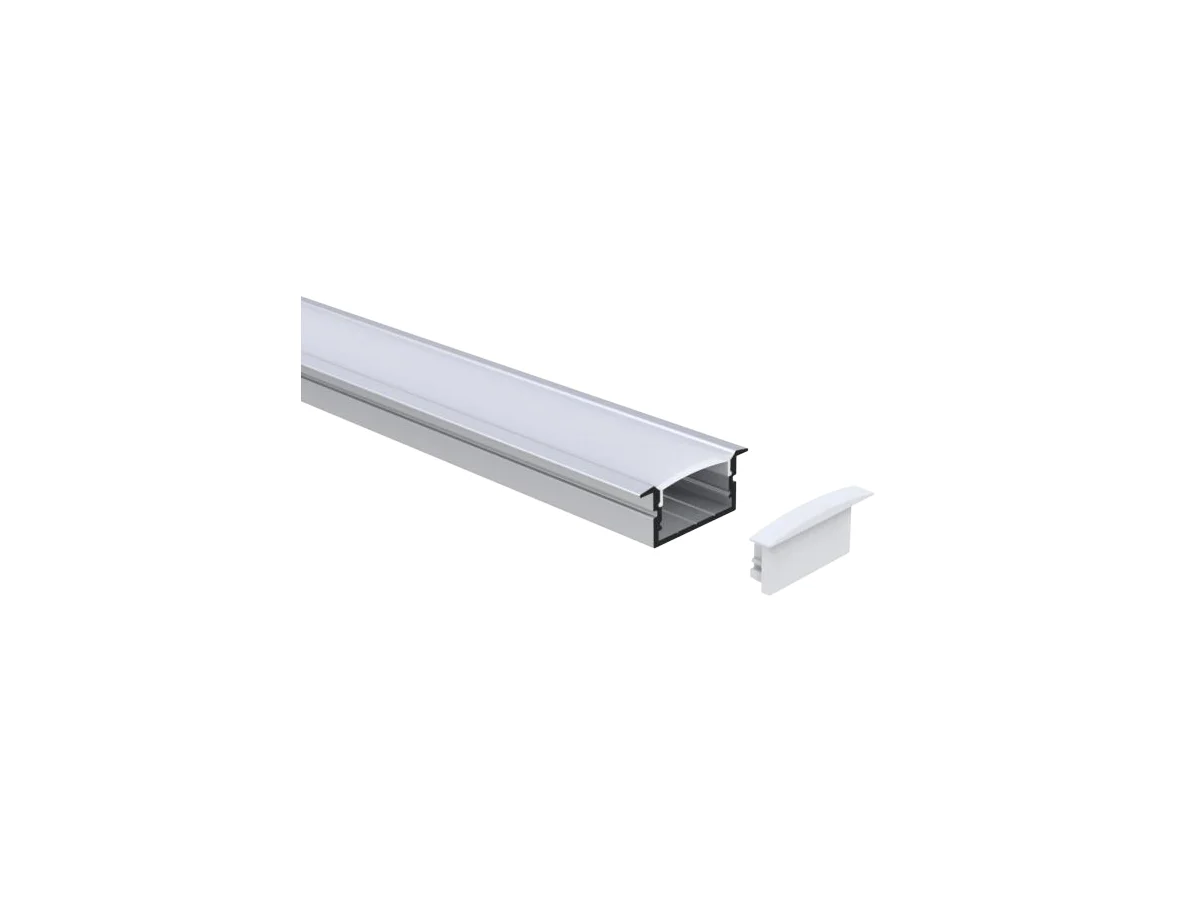 Recessed Aluminum LED Channel 23.5 × 13.5 mm — 6.56 ft (2 m)
