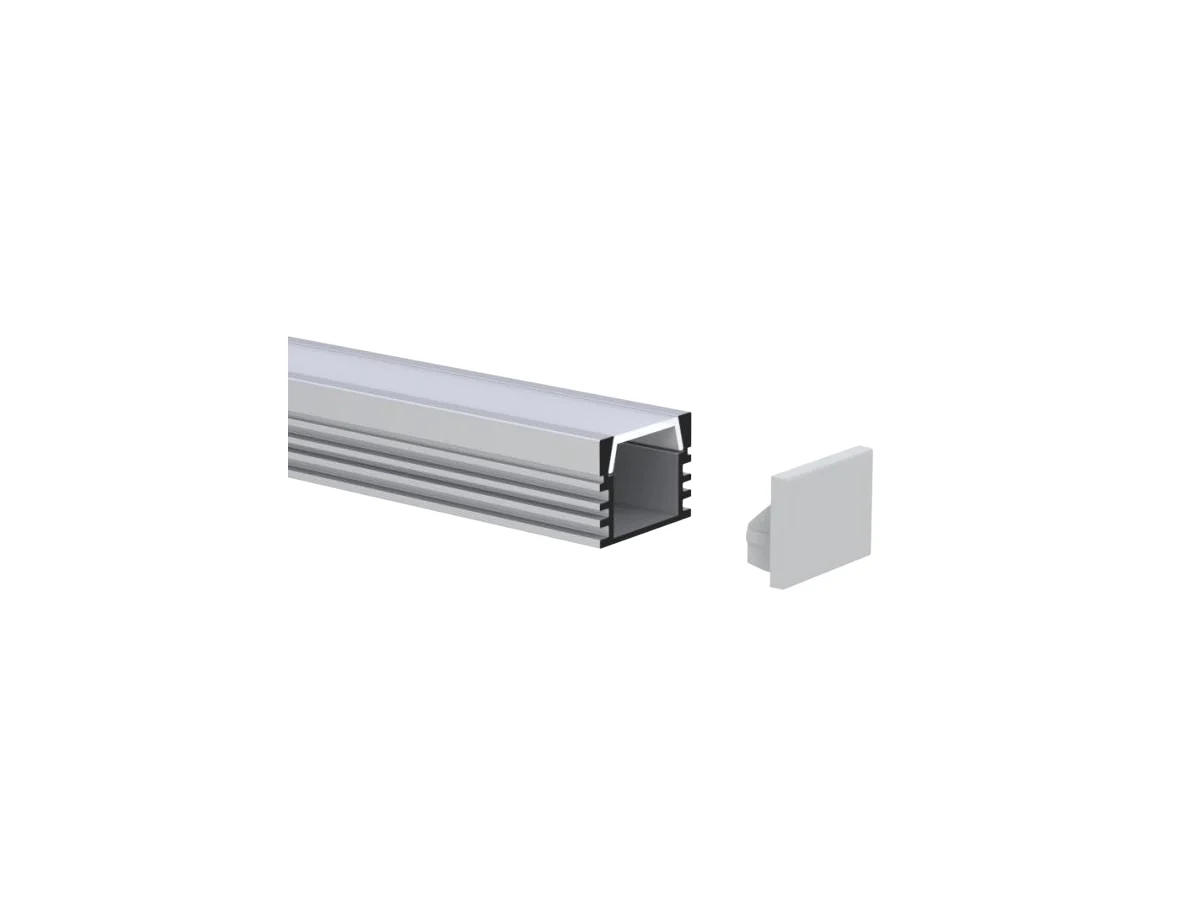 Surface Mount Aluminum LED Channel 16 × 12 mm — 6.56 ft (2 m)