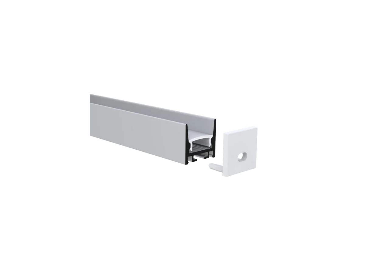 Surface Mount Aluminum LED Channel 16.8 × 16 mm — 6.56 ft (2 m)