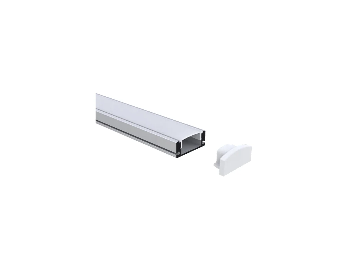 Surface Mount Aluminum LED Channel 17.4 × 7.6 mm — 6.56 ft (2 m)