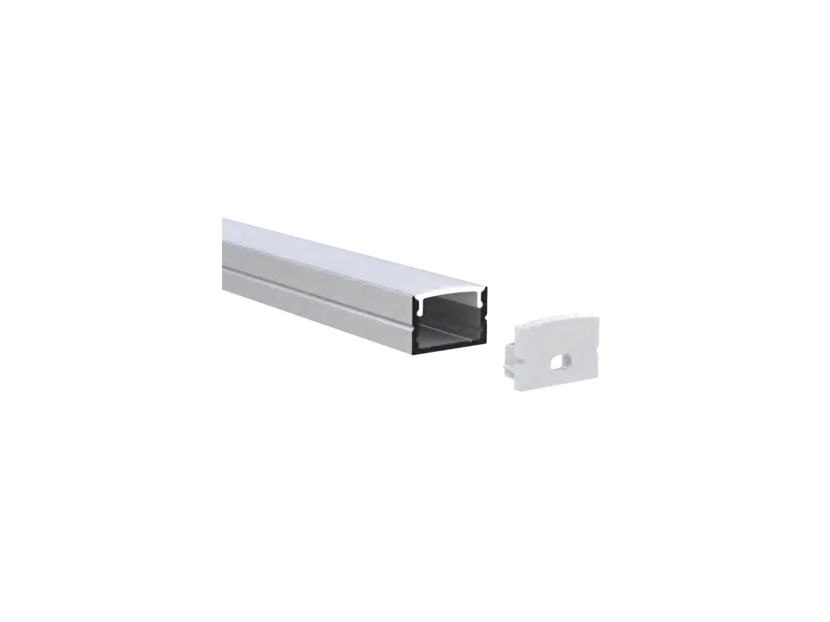 Surface Mount Aluminum LED Channel 18.5 × 12.5 mm — 6.56 ft (2 m)