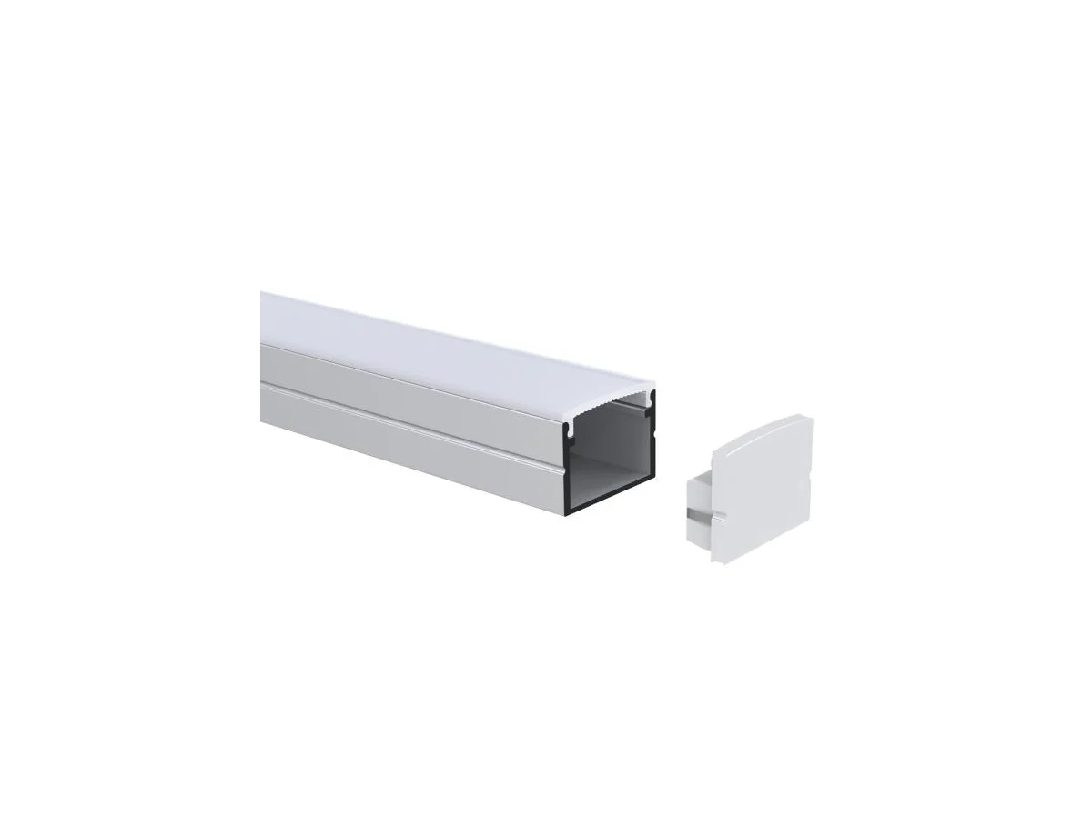 Surface Mount Aluminum LED Channel 19.2 × 14.9 mm — 6.56 ft (2 m)