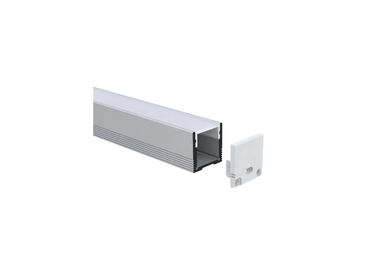Surface Mount Aluminum LED Channel 20 × 20 mm — 6.56 ft (2 m)
