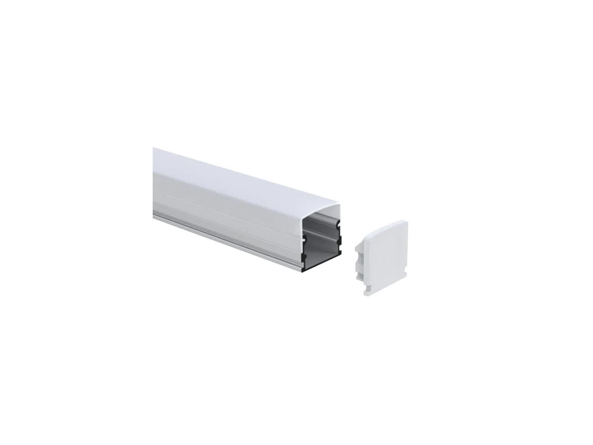 Surface Mount Aluminum LED Channel 21 × 21 mm — 6.56 ft (2 m)