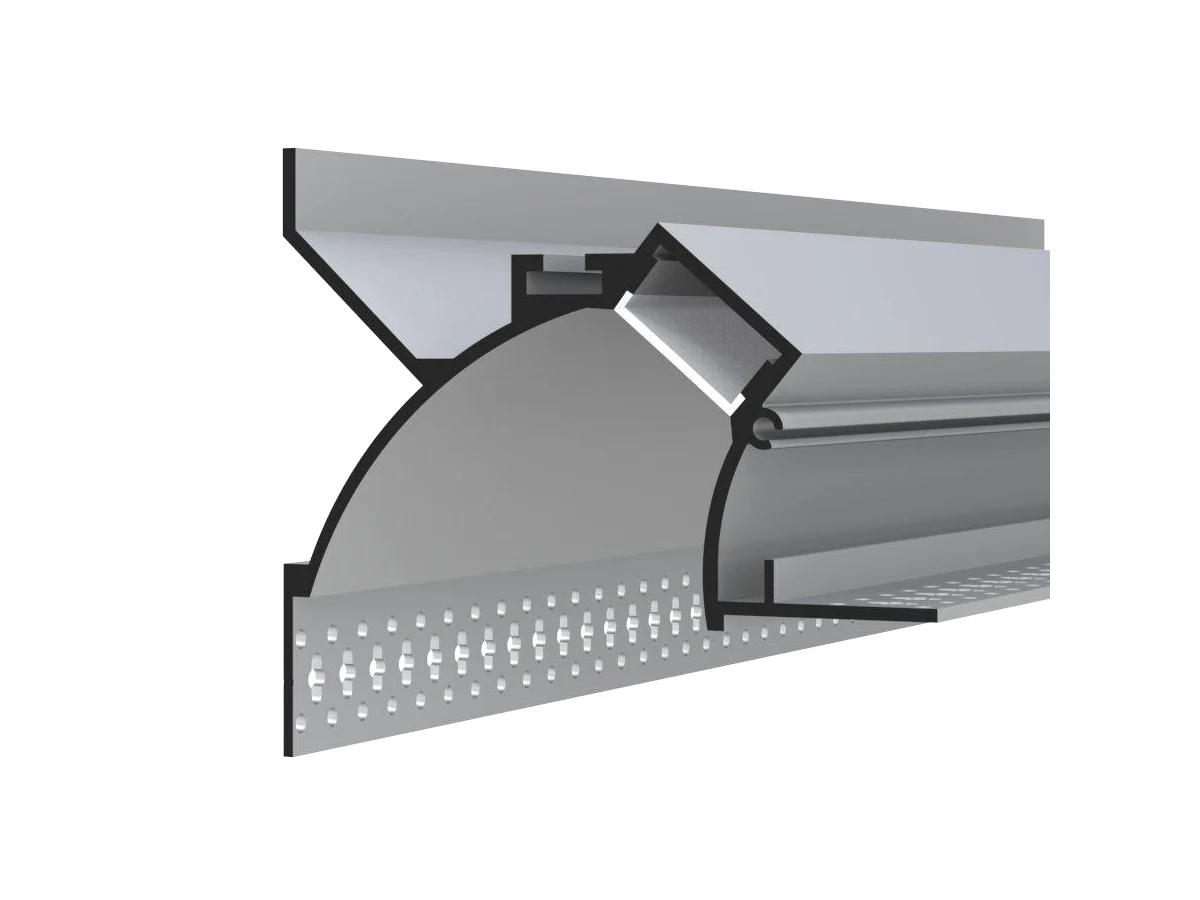 Wall Wash Aluminum LED Channel 20.2 × 78.5 mm — 6.56 ft (2 m)