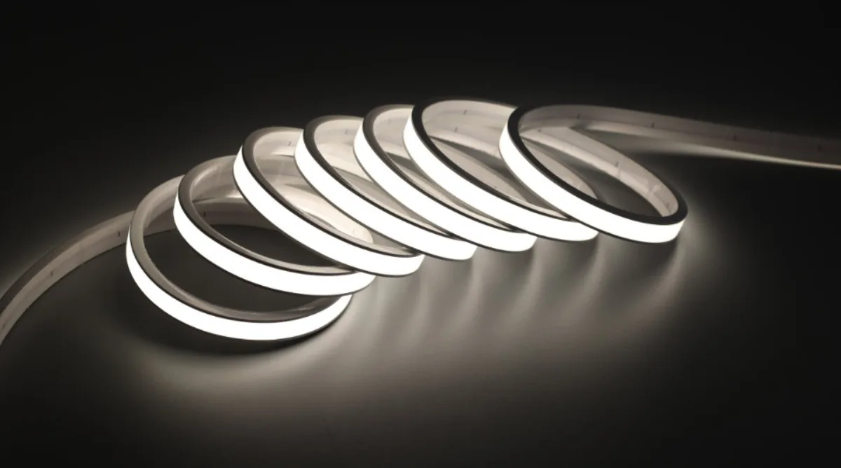 NEON FLEX TOP BEND COB LED Neon Static White 4.6 W/ft 24V 12×5 mm IP68