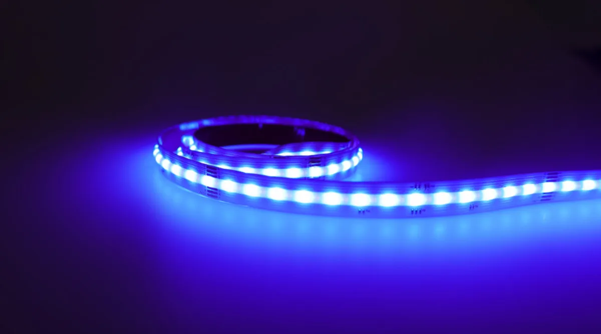 INDOOR RGB + TUNABLE WHITE COB LED Strip 2700K–6500K 2.7 W/ft 24V 12 mm IP20